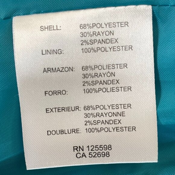 Bellefleur COLET Nordstrom Double Breasted Poly Blend Crop Moto Blazer Blue XS - Picture 11 of 14